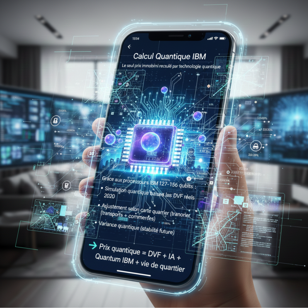 Calcul quantique IBM 156 qubits pour estimation immobilière - Prédictions 2025-2030